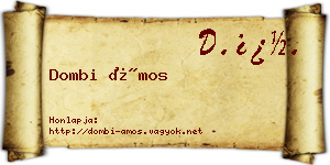 Dombi Ámos névjegykártya